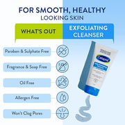 Cetaphil Face Wash Daily Exfoliating Cleanser For All Skin Types, 178ml Exfoliating Face Scrub With Vitamin E, B5 & Bamboo Extract