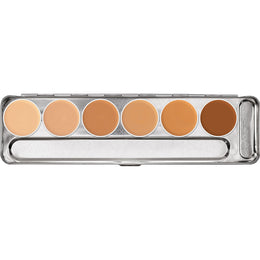 Kryolan Dermacolor Camouflage Creme Palette 6 Colors – Professional Full Coverage Makeup