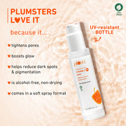 Plum 1% Vitamin C Toner with Mandarin & Kakadu Plum | Alcohol-free Toner | For Glowing Skin | Soft Spray Dispenser | Fragrance-Free | For All Skin Types | Women & Men | 100% Vegan | 150 ml