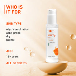 Plum 1% Vitamin C Toner with Mandarin & Kakadu Plum | Alcohol-free Toner | For Glowing Skin | Soft Spray Dispenser | Fragrance-Free | For All Skin Types | Women & Men | 100% Vegan | 150 ml