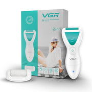 VGR V-812 Professional 2 In 1 Callus Remover, IPX-6 Waterproof (White/Green) 4.3