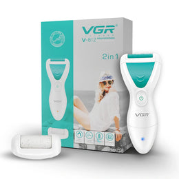 VGR V-812 Professional 2 In 1 Callus Remover, IPX-6 Waterproof (White/Green) 4.3