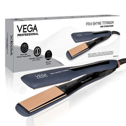 Pro-Shyne Titanium Hair Straightener with 38mm Wide Rose Gold Titanium Floating Plates for Enhanced Shine - VPPHS-14