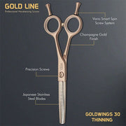 vega  professional Goldwings 30 Thinning Gold Line Hairdressing Scissor - VPPSC-03