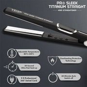 VEGA PROFESSIONAL Pro Sleek Titanium Straight Hair Straightener - VPPHS-02