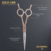 VEGA PROFESSIONAL GOLDWINGS GOLD LINE HAIRDRESSING SCISSOR - VPPSC-02  (6.INCH)