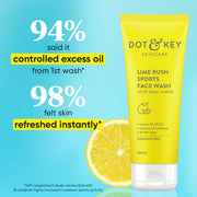 Dot & Key Lime Rush Sports Facewash – Refreshing Oil & Sweat Control for Active Skin