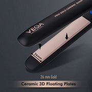 VEGA PROFESSIONAL Pro Gold Ceramic Shine Hair Straightener - VPMHS-08