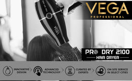 VEGA PROFESSIONAL Pro Dry 1800-2100 Watts Hair Dryer for Men & Women with Cool Shot Button and 3 Heat & 2 Speed Settings, Black (VPPHD-02)