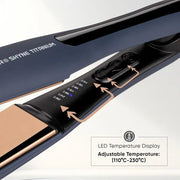 Pro-Shyne Titanium Hair Straightener with 38mm Wide Rose Gold Titanium Floating Plates for Enhanced Shine - VPPHS-14