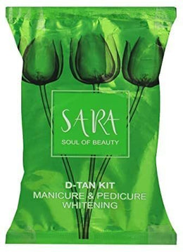 Sara D-Tan Pedicure Manicure Kit for All Skin Type, Infused with Botanical Extracts for Soft, Healthy, & Tan-free Skin 50 gm