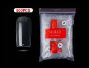 Shills Professional 500 Pcs Artificial Square Nail Tips -Clear