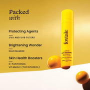 Foxtale Niacinamide Dewy Sunscreen SPF 70 PA++++ | No White Cast | Non Greasy | Anti-Tan Formula | For Spot Depigmentation | Men & Women | 50 ml