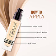 “Forever52 Daily Life Coverup Foundation – Long-Lasting Full Coverage, Natural Matte Finish for All Skin Types, 30ml”