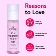 Recode Studios Rose Blooming Toning Face Mist Toner - 100 ML