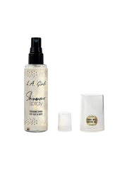 LA Girl Shimmer Spray – 80 ml Rose Gold/Gold | Shimmer Setting Spray with Illuminating Glow for Face & Body, Lightweight, with radiant glow and dewy finish