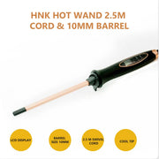 HNK Hot Wand 10mm Barrel – Professional Hair Styling Tool with 2.5M Cord (Rose Gold)