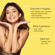 Foxtale Niacinamide Dewy Sunscreen SPF 70 PA++++ | No White Cast | Non Greasy | Anti-Tan Formula | For Spot Depigmentation | Men & Women | 50 ml