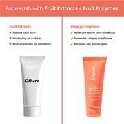 Foxtale Vitamin C Super Glow Face Wash with Papaya enzyme | Reduces Tan | Boosts Glow | Gently Exfoliates & Brightens Skin | Reduces Pigmentation | Face Wash for Men & Women- 100ml