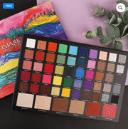 IMAGIC Cosmetic 56-Color Eyeshadow Palette, Rich Colour 4 in 1 Eyeshadow Long Lasting Shimmer Matte Eye Makeup Blush & Highlight & Contour 90g