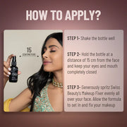 Swiss Beauty Natural Makeup Fixer – Hydrating & Refreshing Setting Spray, Dewy Finish, With Vitamin E & Aloe Vera, 70ml