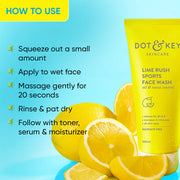 Dot & Key Lime Rush Sports Facewash – Refreshing Oil & Sweat Control for Active Skin