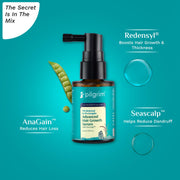 PILGRIM 3% Redensyl & 4% Anagain Advanced Hair Growth Serum For Dandruff-Prone Scalp - 30 ml Discover Thick Dense Hair, & Reduced Dandruff