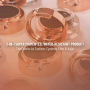 Swiss Beauty Waterproof Eyebrow & Gel Eyeliner 2-in-1 – Smudge-Proof, Eyebrow Definer & Gel Eyeliner with Brush, 7g