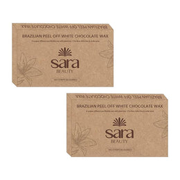 Sara Peel off White Chocolate Wax with Organic Cocoa - Professional full Body and Intimate Hair Removal Wax |