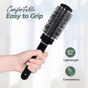 Kraftpro Round Brush – 45MM (Black) – Premium Nano Technology Styling Tool for Professional Stylists