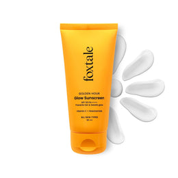 Foxtale SPF 50 Vitamin C & Niacinamide Glow Sunscreen with PA++++ | Lightweight, Fast Absorbing | UVA & UVB Filters | Prevents Tanning, No White Cast | Non-Greasy | For Men & Women, All Skin Types - 80 Ml