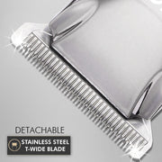 VEGA PROFESSIONAL Men Pro Edger Hair Trimmer (VPVHT-02) – 6500 RPM High-Speed Motor, Detachable T-Wide Stainless Steel Blade, 0.1mm Ultra-Close Precision Cutting