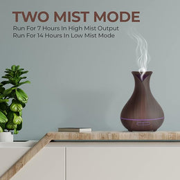 Rene-Maurice Electric Oil Humidifier Aroma Diffuser for Home Fragrance - 7 Mood Changing LED Lights with Free Essential Oil | Aroma Diffuser for Home Plastic Material