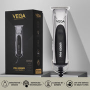 VEGA PROFESSIONAL Men Pro Edger Hair Trimmer (VPVHT-02) – 6500 RPM High-Speed Motor, Detachable T-Wide Stainless Steel Blade, 0.1mm Ultra-Close Precision Cutting