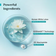 Pilgrim 5% Niacinamide Oil-Free Super Light Gel Sunscreen For Oily Skin SPF 50 PA++++ with Korean White Lotus | No White Cast, Dry Touch, Fast Absorbing | UVA/UVB , Broad Spectrum Protection | Prevents Tanning | For Women and Men | 45ml