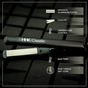 HNK Classic Hair Iron (Black) – Premium Straightener with Smart Heat, Negative Ion Tech & 230 °C Max
