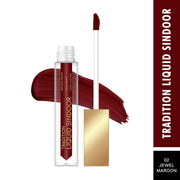 SWISS BEAUTY Tradition Natural Liquid Sindoor – Smudge-Proof, Long-Lasting, Jewel Maroon & Hot Red, 6ml