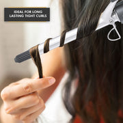 VEGA PROFESSIONAL Pro Cera Curls 19mm Hair Curler (VPMCT-02) – LCD Display, Adjustable Temperature, Cool Clip, Long-Lasting Tight Curls