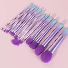 BEILI Makeup Brushes | Set of 12pc Makeup Brushes for Professionals | Purple Color Dream 12 Constellation Series | Make Up Applicators Brush Set with a Cosmetic Bag