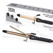 VEGA PROFESSIONAL Pro Cera Curls 22mm Hair Curler (VPMCT-03) – LCD Display, Adjustable Temperature, Cool Clip, Long-Lasting Tight Curls