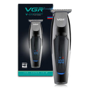 VGR V-070 Professional Hair Trimmer for Men & Salon with 120 min Long Runtime | 5 Guide Comb | Led Display (Black)