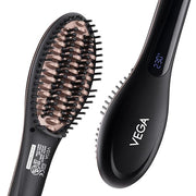 Vega X-Star Hair Straightening Brush for Women with Thermo Protect Technology & Anti Scald Technology, 16 Temperature Settings, Hair Straightener Brush, (VHSB-03)