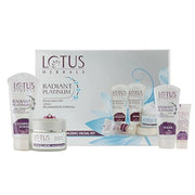 Lotus Herbals Radiant Platinum Cellular Anti-Ageing Facial Kit 5 in 1 Pack | Reduce Blemishes| For Glowing Skin| For Women and Men | Suitable For All Skin Types | 250g