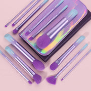 BEILI Makeup Brushes | Set of 12pc Makeup Brushes for Professionals | Purple Color Dream 12 Constellation Series | Make Up Applicators Brush Set with a Cosmetic Bag