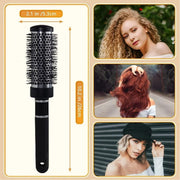 Kraftpro Round Brush – 45MM (Black) – Premium Nano Technology Styling Tool for Professional Stylists