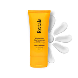 Foxtale SPF 50 Vitamin C Glow Sunscreen with PA++++ & Niacinamide | Lightweight | Fast Absorbing | UVA and UVB Filters | Prevents Tanning | No White Cast | Non-Greasy | For Men & Women | All Skin Types | 50 Ml