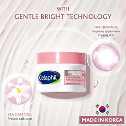 Cetaphil Brightening Day Protection Cream SPF 50 g| Day Cream for Dark Spots, Uneven Skin Tone| Niacinamide, Sea Daffodil| Fragrance-Free|