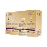 Lotus Herbals Radiant Gold Cellular Glow 5 in 1 Facial Kit | With 24K Gold leaves | For Natural Golden Glow Skin | For Women & Men | All Skin Types |170g