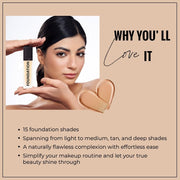 “Forever52 Daily Life Coverup Foundation – Long-Lasting Full Coverage, Natural Matte Finish for All Skin Types, 30ml”