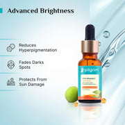 PILGRIM 15% Vitamin C Face Serum For Advanced Brightness (20 ml) With Ferulic Acid and Niacinamide